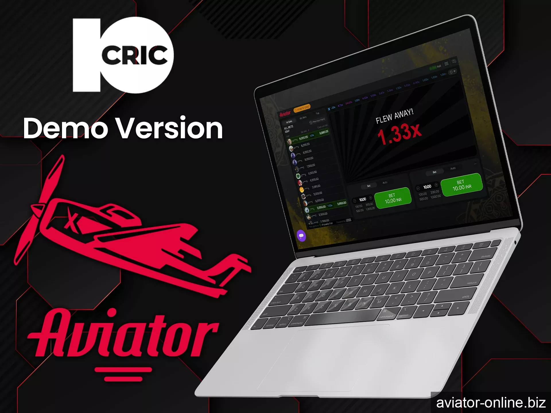 Try playing Aviator 10CRIC in the demo version.