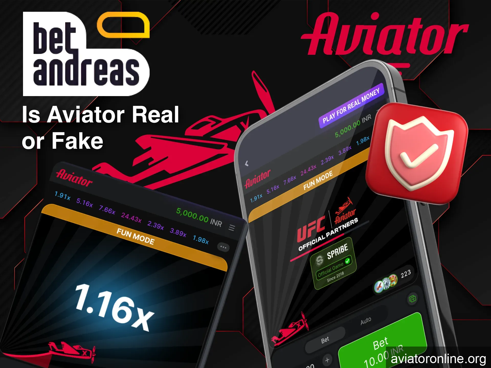 BetAndreas guarantees safe and transparent Aviator experience.