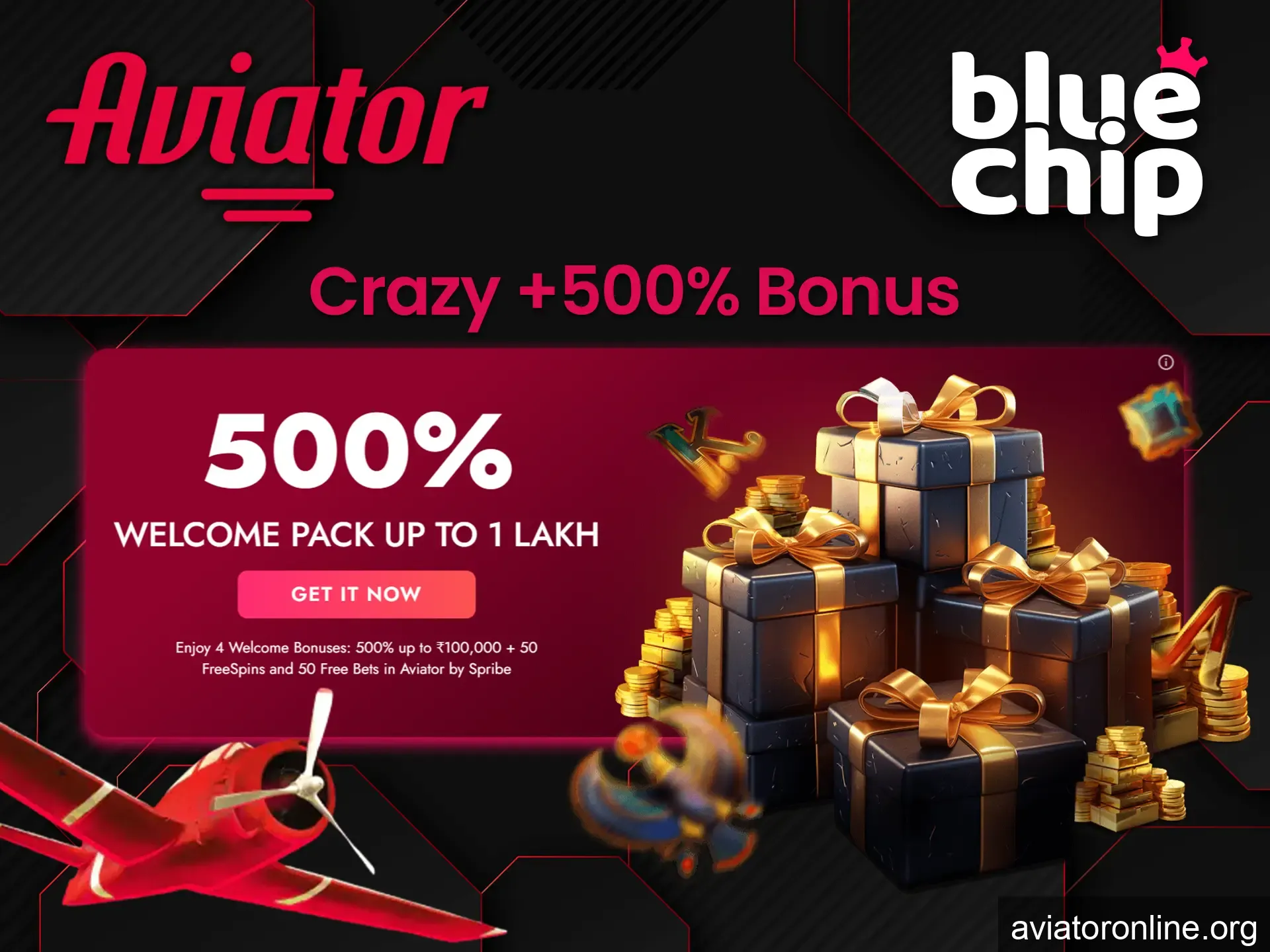 Players will receive gifts for playing on Bluechip for playing Aviator game.