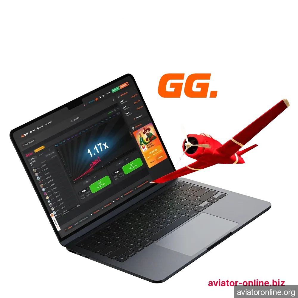 Visit the GGBet platform and play the popular Aviator game.