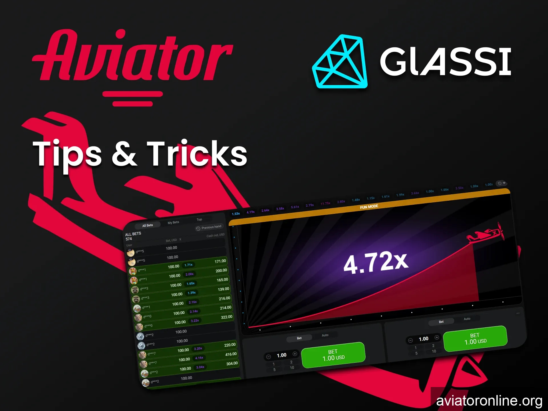 We will tell you about tricks for Aviator at Glassi Casino.