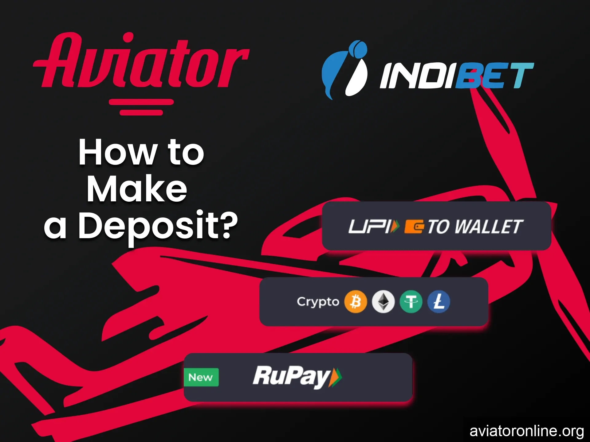 Indibet has a variety of deposit options for Aviator.