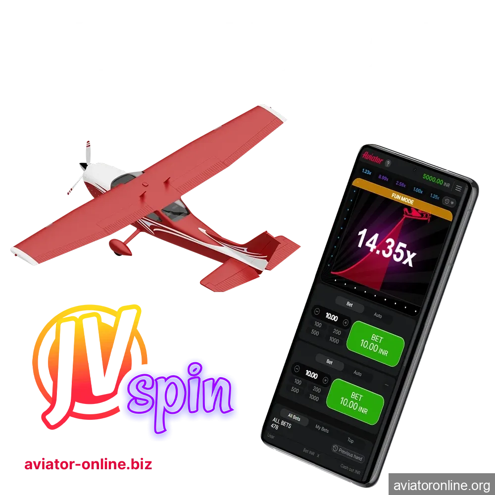 Enjoy the Aviator game by downloading the JV Spin app.