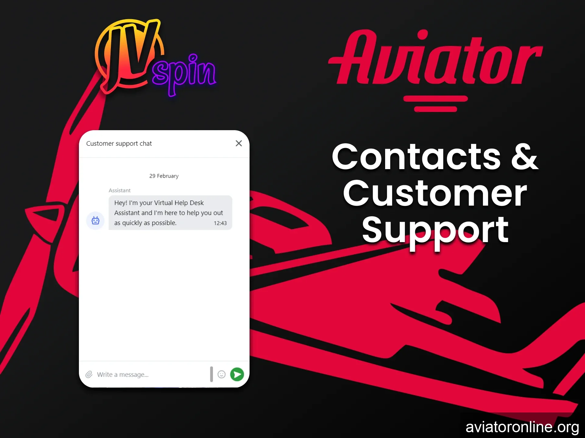 You can ask questions about playing Aviator in the chat on JV Spin.
