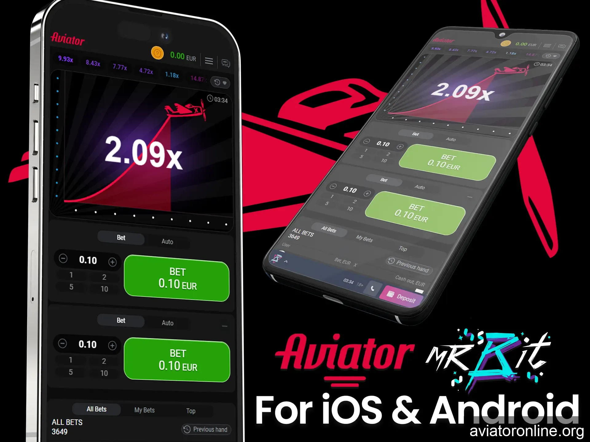 Coming soon is an app from Mr. Bit to play Aviator for Android and iOS.