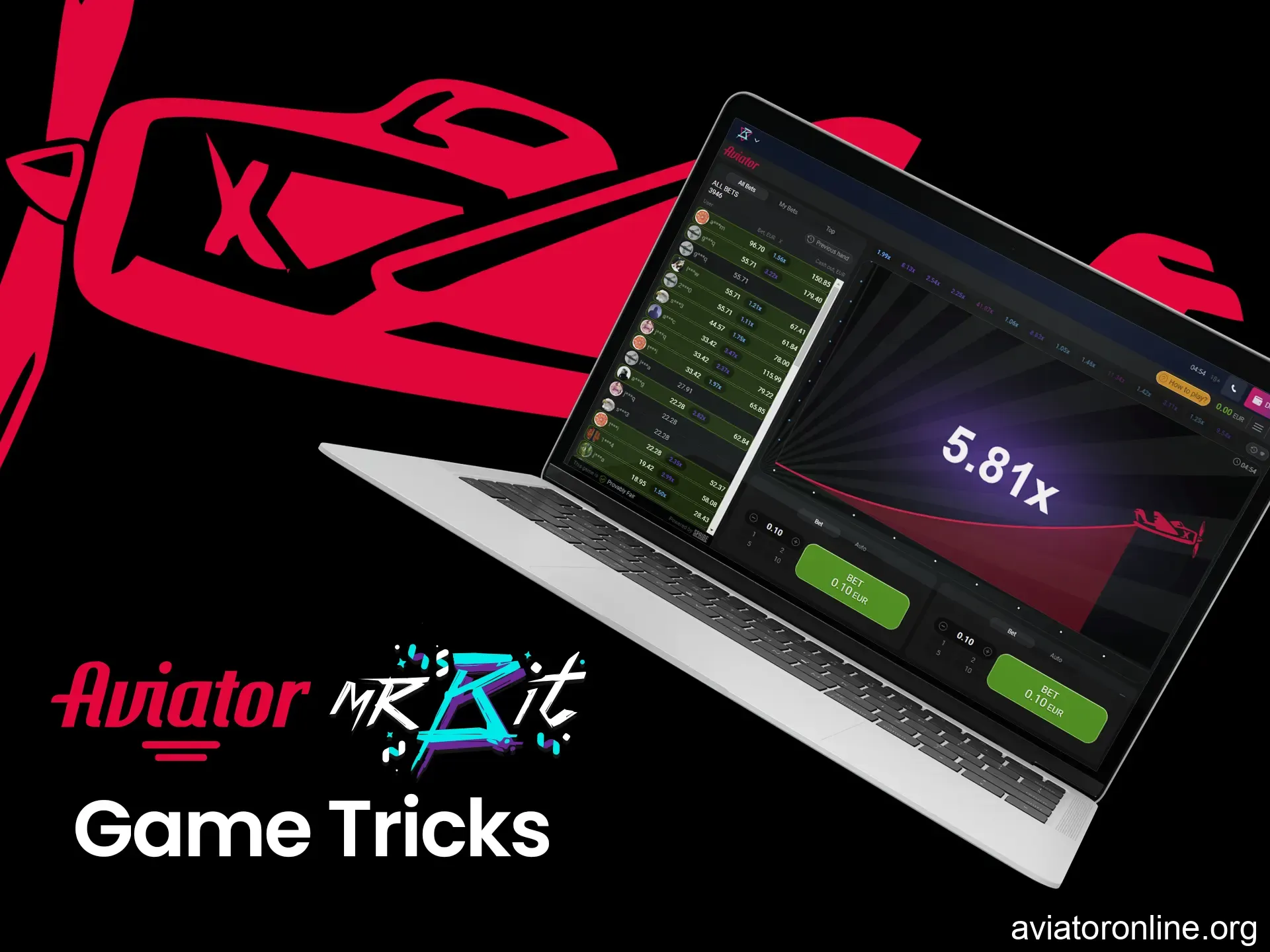 Choose your tricks to win in Aviator at Mr. Bit.