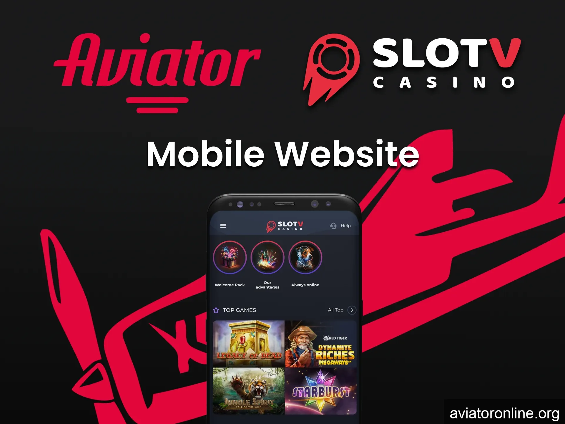 Visit the mobile version of the SlotV website for Aviator.