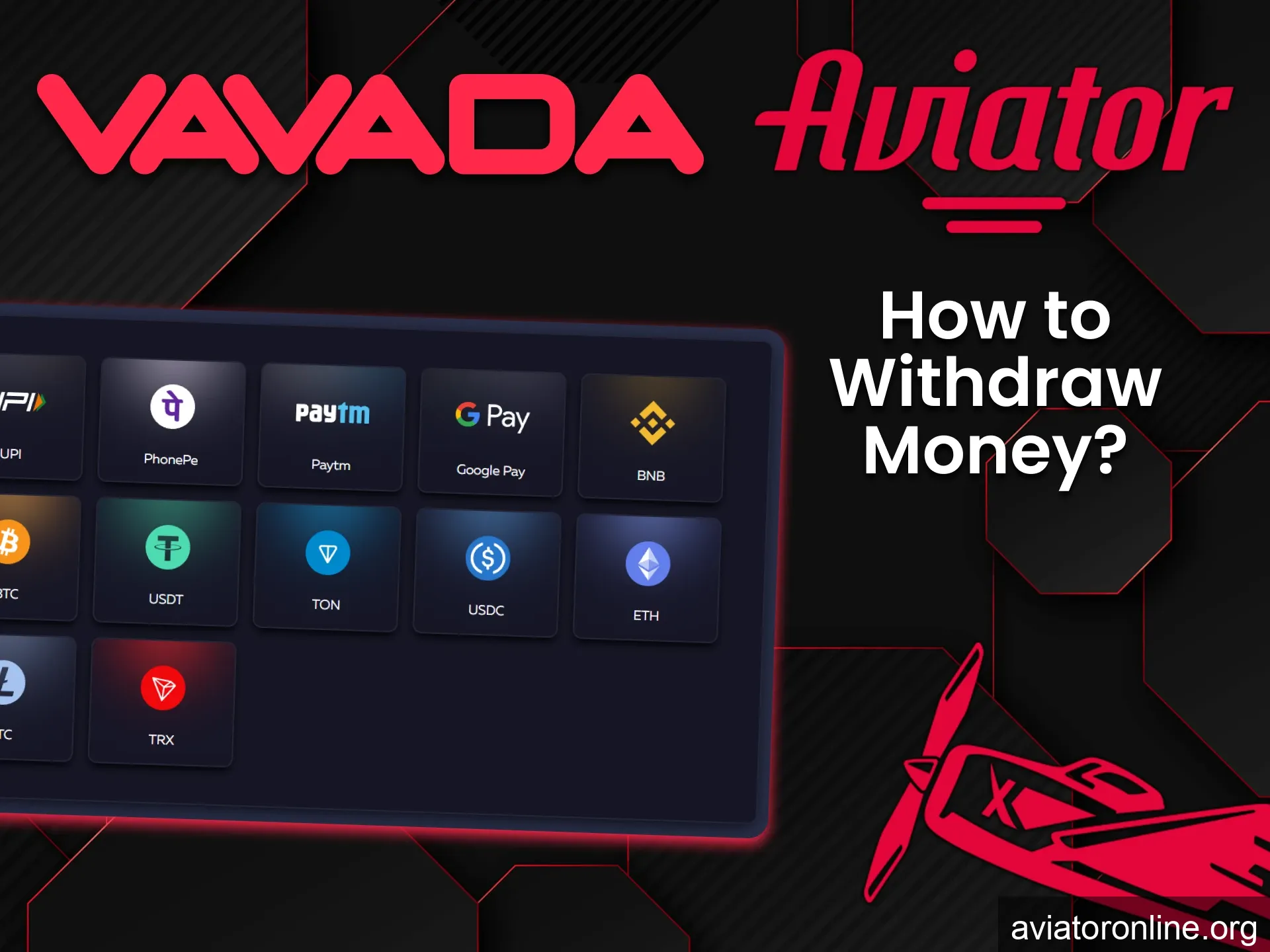 Withdraw funds in a convenient way for Aviator on Vavada.