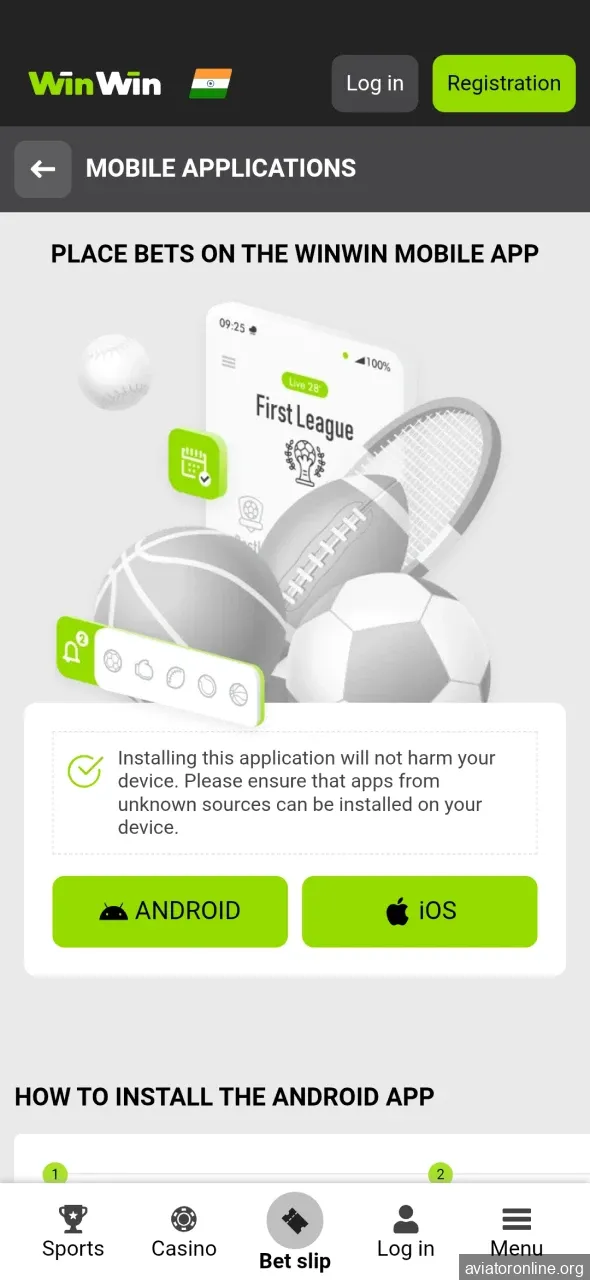 Start downloading the WinWin app for Android.